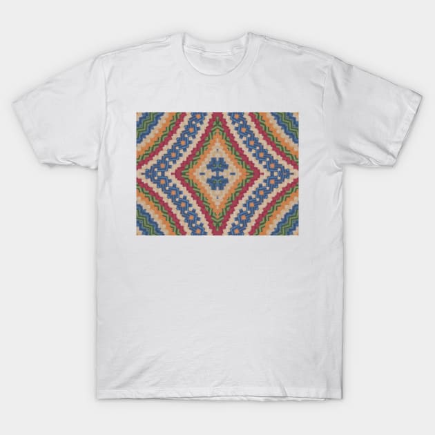 Multicolor ,Textured , Geometric , Pattern T-Shirt by justrachna